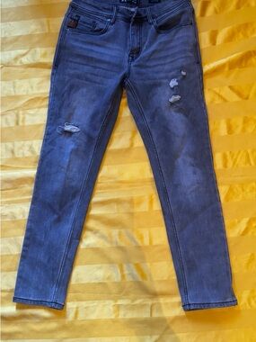 Men’s Distressed Slim Jeans - Blue